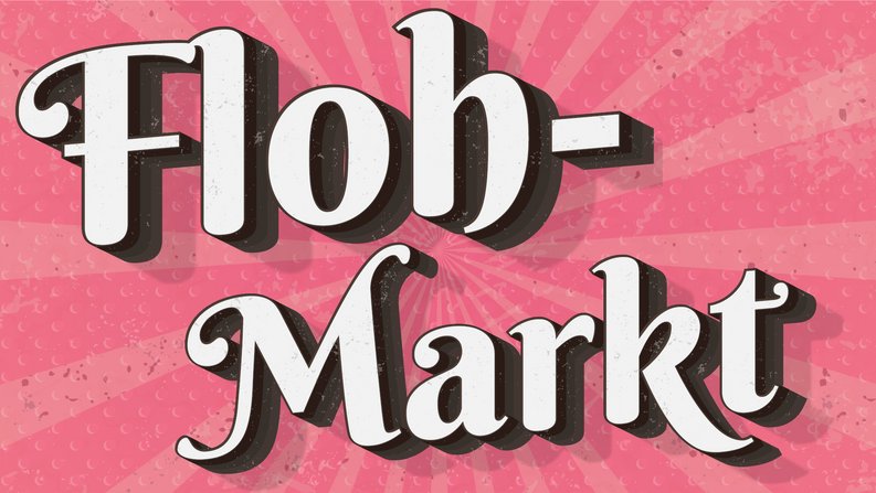Das Bild zeigt eine Grafik für den Flohmarkt