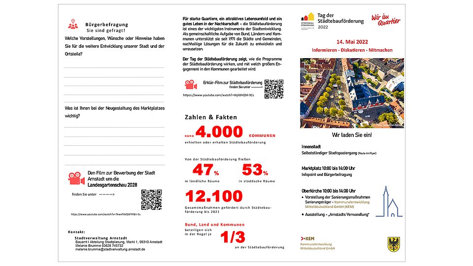 Flyer Tag der Städtebauförderung 2022